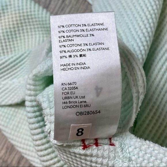 BDG Urban Outfitters Tie Die Waffle Knot Tank Top Light Blue Women’s Small* NWT - Picture 8 of 10